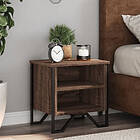 vidaXL Nightstand Brown Oak 40x30x40cm Constructed Wood