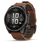 Garmin Fēnix 8 Pro Sapphire Amoled Titanium 47mm Chestnut Leather Strap