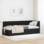 vidaXL Bed Frame with headboard black 80x200 cm velvet