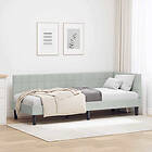 vidaXL Bed Frame with headboard light grey 80x200 cm velvet