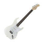Fairclough S-Style White with White Pickguard, SSS, Non-Locking Tremolo, Ro