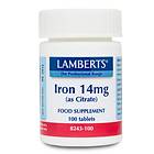 Lamberts Iron 14mg (as Citrate) 100 Tablets