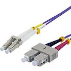 Prokord Fiber Optic Cable LC-SC OM4 50/125 Duplex 15m UPC