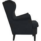 vidaXL Armchair Black 71 x 92 x 91 cm Velvet