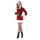Rubie's S8905 Miss Mama Noel Deluxe Kostym Klänning med Huva och Bälte