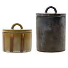 House Doctor Tallic Storage Box 2 pcs Black/Beige