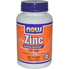 Now Foods Zinc 50mg 250 Tabletit