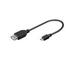 MicroConnect USB A - USB Micro-B F-M 2.0 0,2m