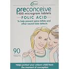 Lanes Health Preconceive 400mcg Folic Acid 90 Tablets