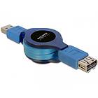 DeLock USB A - USB A M-F (Retractable) 3.0 1m