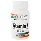 Solaray Vitamin K 100mcg 60 Tablets