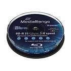 MediaRange BD-R 25Go 6x Pack de 10 Spindle Imprimable