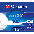 Verbatim BD-R XL 100GB 4x 5-pack Jewelcase Wide Inkjet