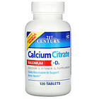 21st Century Calcium Citrate + D3 120 Capsules
