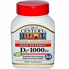 21st Century D3 1000IU 300 Tablets