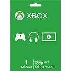 Microsoft Xbox Live Gold 1 Month Card