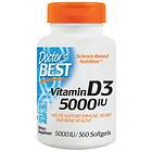 Doctor's Best Vitamiini D3 5000IU 360 Kapselit
