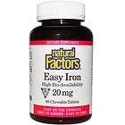 Natural Factors Easy Iron 20mg Chewable 60 Tablets