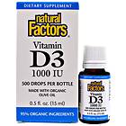 Natural Factors Vitamin D3 Drops 1000IU 15ml