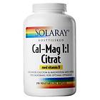 Solaray Cal-Mag Citrate 1000IU Vitamin D-3 180 Kapsler