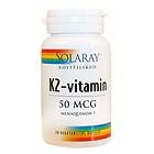 Solaray Vitamin K-2 Menaquinone-7 50mcg 30 Capsules