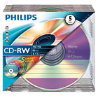 Philips CD-RW 700MB 12x 5-pakning Jewelcase