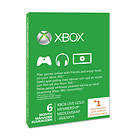 Microsoft Xbox Live Gold 6 Month Card