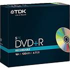 TDK DVD+R 4.7GB 16x 5-pack Slim Case