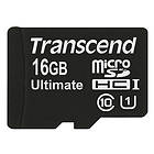 Transcend Ultimate microSDHC Class 10 UHS-I U1 600x 16GB