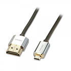 Lindy Slim Cromo HDMI - HDMI Micro Haute vitesse avec Ethernet 1m