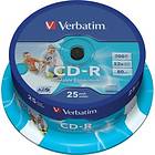 Verbatim CD-R 700MB 52x 25-pack Spindel Wide Inkjet