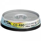 TDK CD-R 700MB 52x 10-pack Cakebox