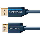 ClickTronic Casual USB A - USB A M-F 3.0 1.8m