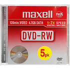 Maxell DVD-RW 4.7GB 2x 5-pack Jewel Case