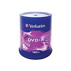 Verbatim DVD+R 4,7GB 16x 100-pakning Spindel