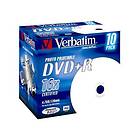 Verbatim DVD+R 4.7GB 16x 10-pack Jewel Case Wide Inkjet