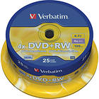 Verbatim DVD+RW 4.7GB 4x 25-pack Cakebox