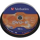 Verbatim DVD-R 4,7GB 16x 10-pack Spindel