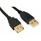 Cables Direct Gold USB A - USB A M-F 2.0 1.8m