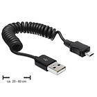 DeLock USB A - USB Micro-B (Spiral) 2.0 0,6m