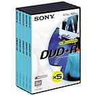 Sony DVD+R 4,7Go 16x Pack de 5 Boîtier Amaray