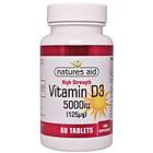 Natures Aid High Strength Vitamin D3 5000IU 60 Tablets