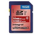 Integral UltimaPro X SDHC Class 10 UHS-I U3 95/60MB/s 16GB