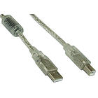 InLine Ferrite Gold USB A - USB B 2.0 1m