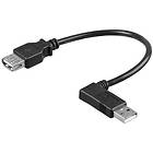 Goobay USB A (angled) - USB A M-F 2.0 0,45m