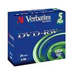 Verbatim DVD-RW 4.7GB 2x 5-pack Jewel Case