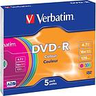Verbatim DVD-R 4,7GB 16X 5-pakning Slimcase