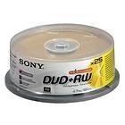 Sony DVD+RW 4.7GB 4x 25-pack Cakebox