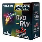 Fujifilm DVD-RW 4.7GB 2x 5-pack Jewel Case