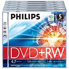 Philips DVD+RW 4.7GB 4x 5-pack